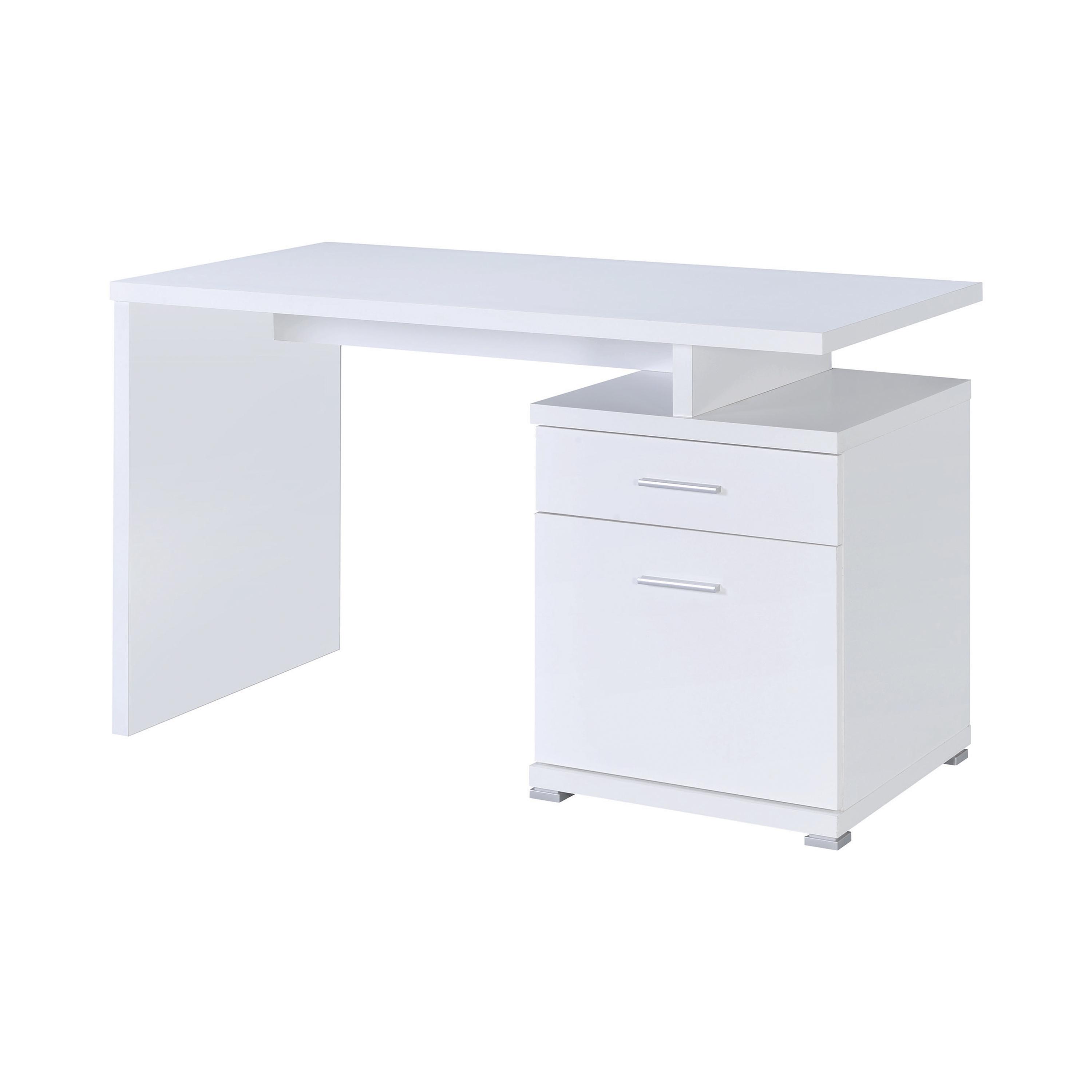 

    
Contemporary White Solid Wood Office Desk Coaster 800110 Irving
