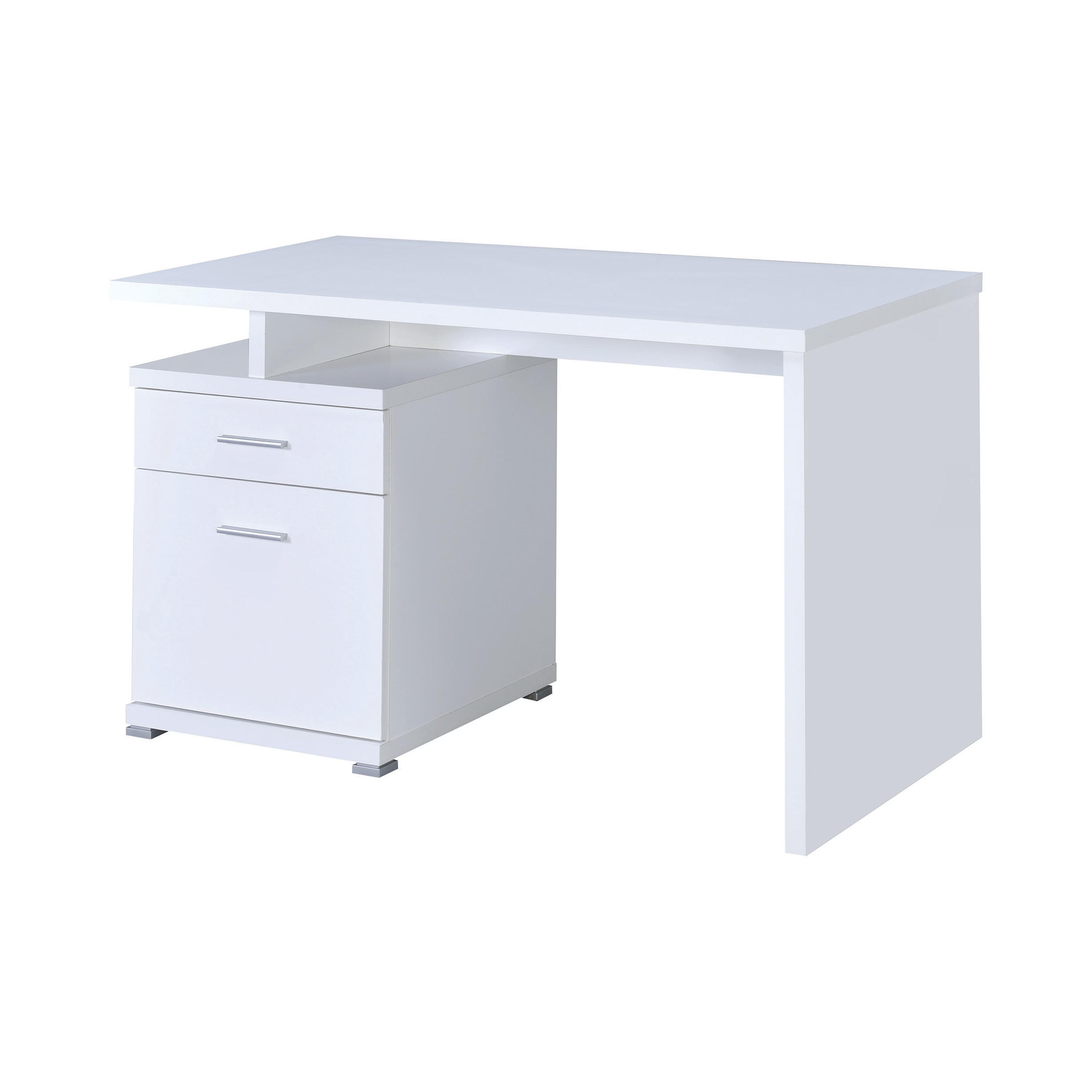Contemporary Office Desk 800110 Irving 800110 in White 
