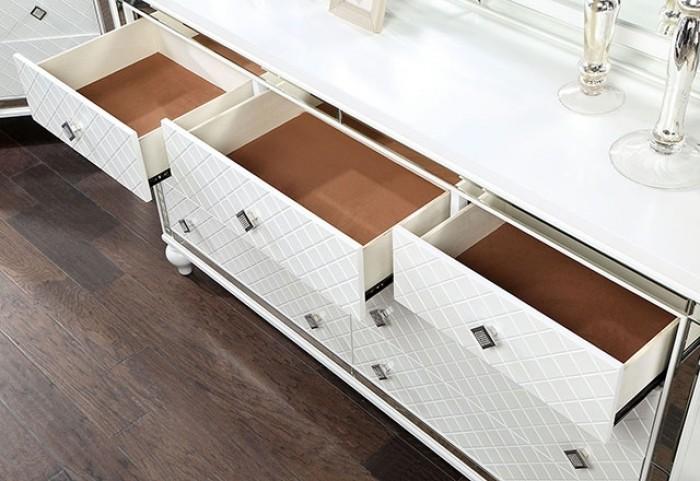 

                    
Buy Contemporary White Solid Wood Queen Panel Bedroom Set 5PCS Furniture of America Calandria CM7320WH-Q-5PCS
