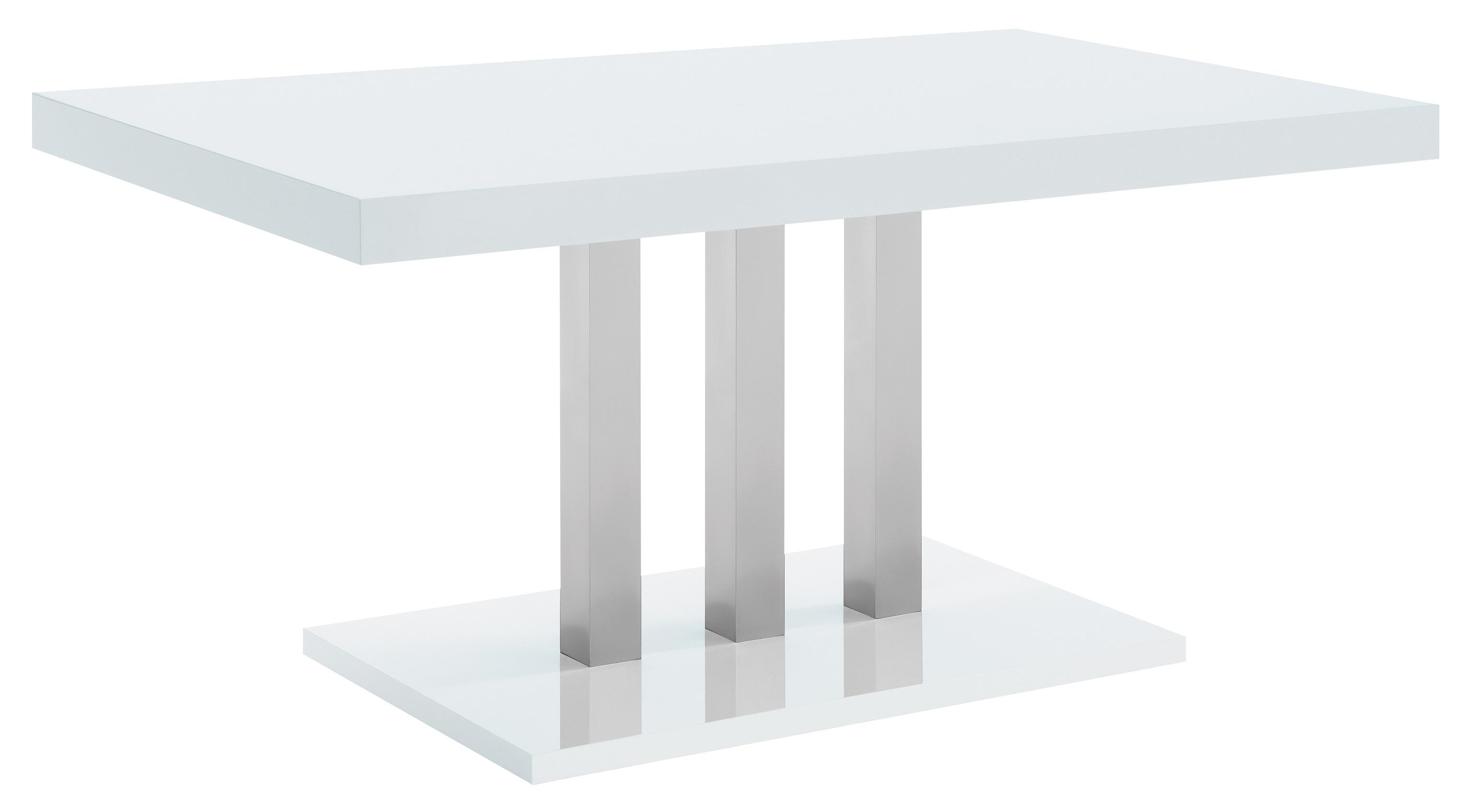 Contemporary Dining Table 193811 Brooklyn 193811 in White 
