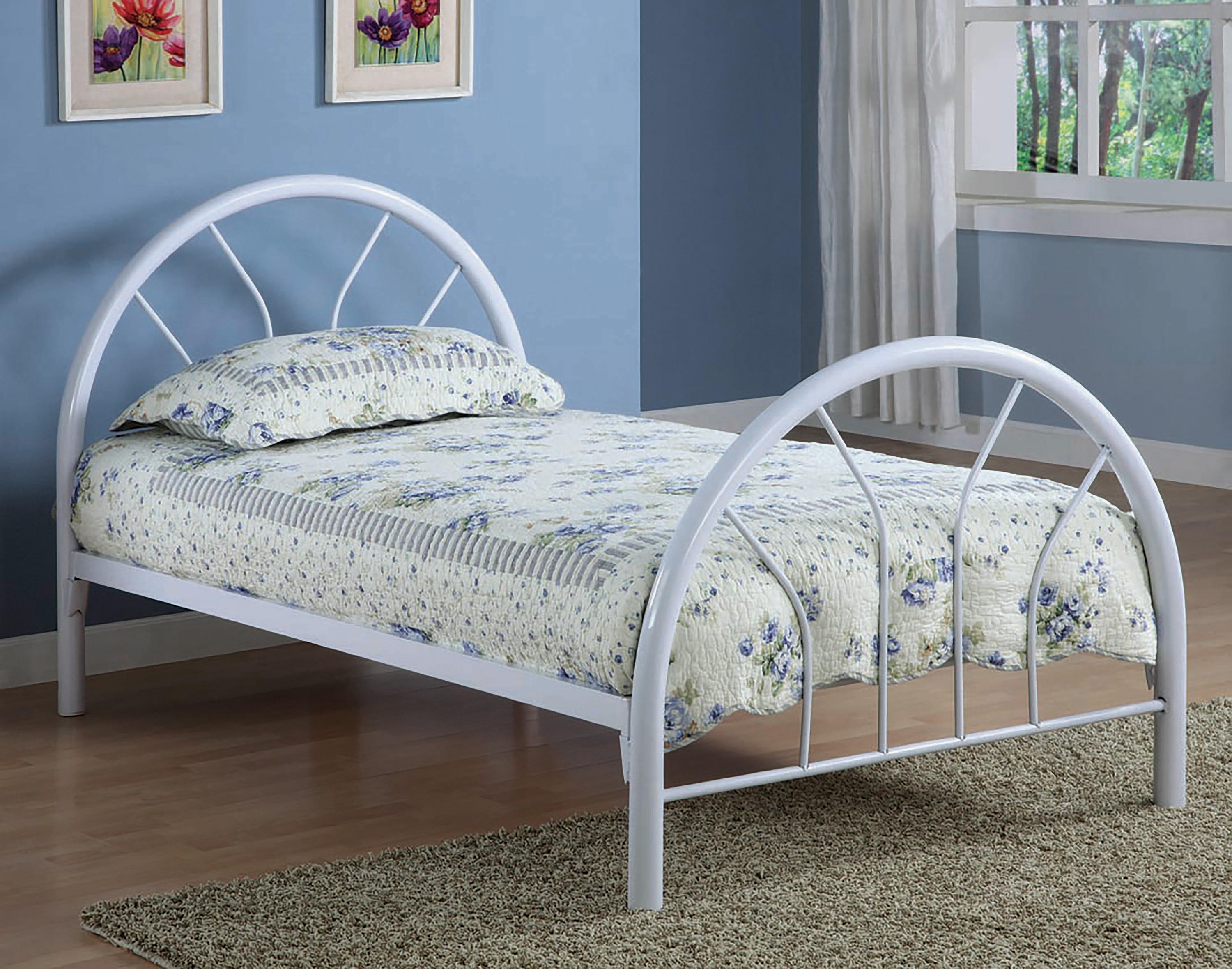 

    
Contemporary White Steel Twin Bed Coaster 2389W Marjorie
