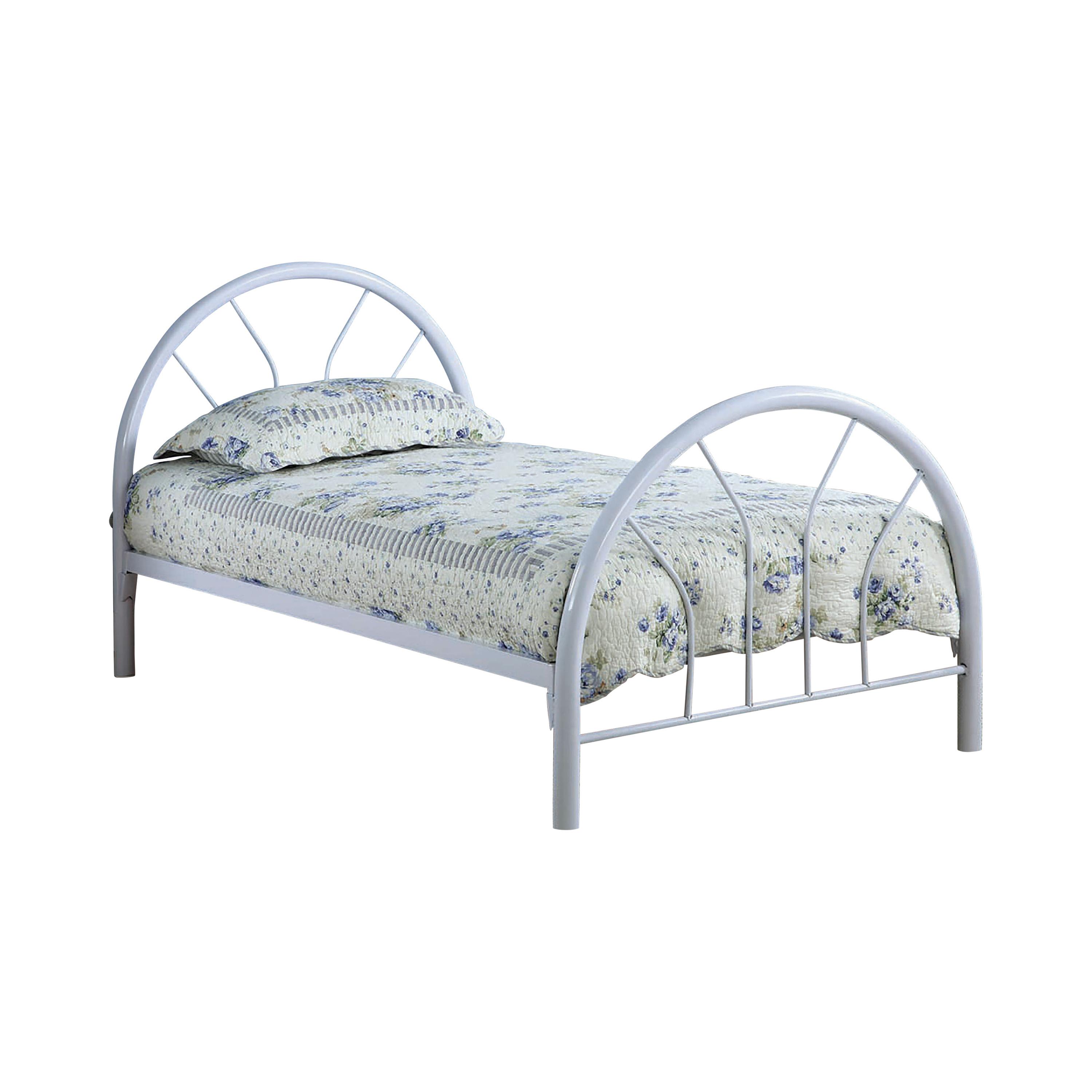 Contemporary Bed 2389W Marjorie 2389W in White 
