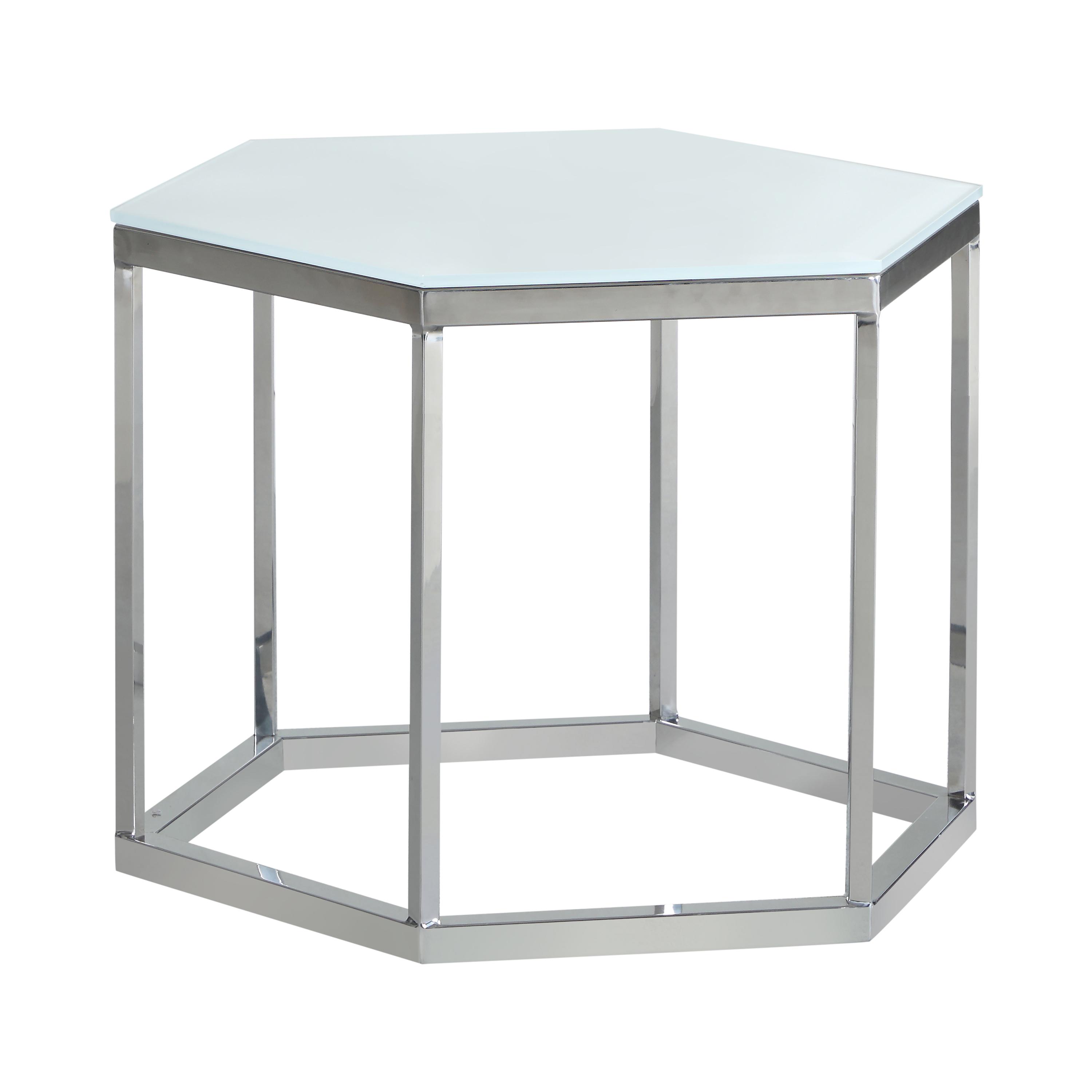 Contemporary Accent Table 934149 934149 in White 
