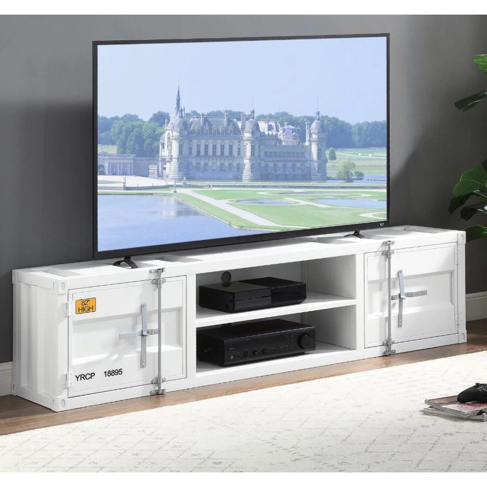 

    
Contemporary White TV Stand by Acme Cargo 91880

