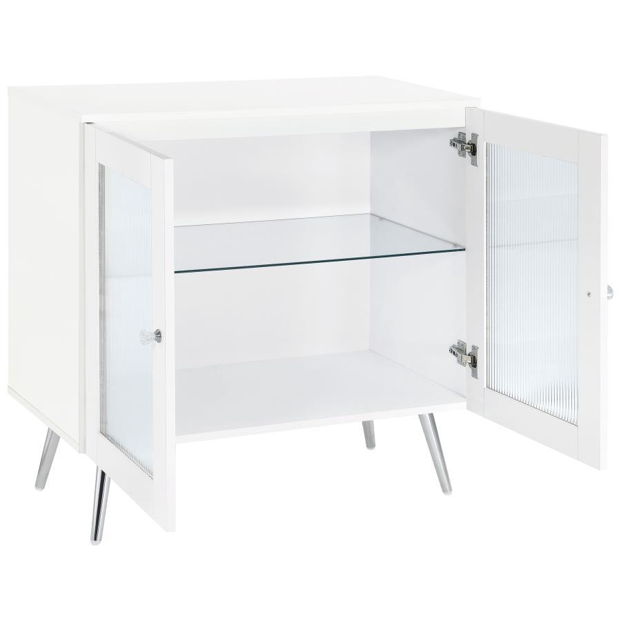 

    
950396-C Contemporary White Wood Accent Cabinet Coaster Nieta 950396
