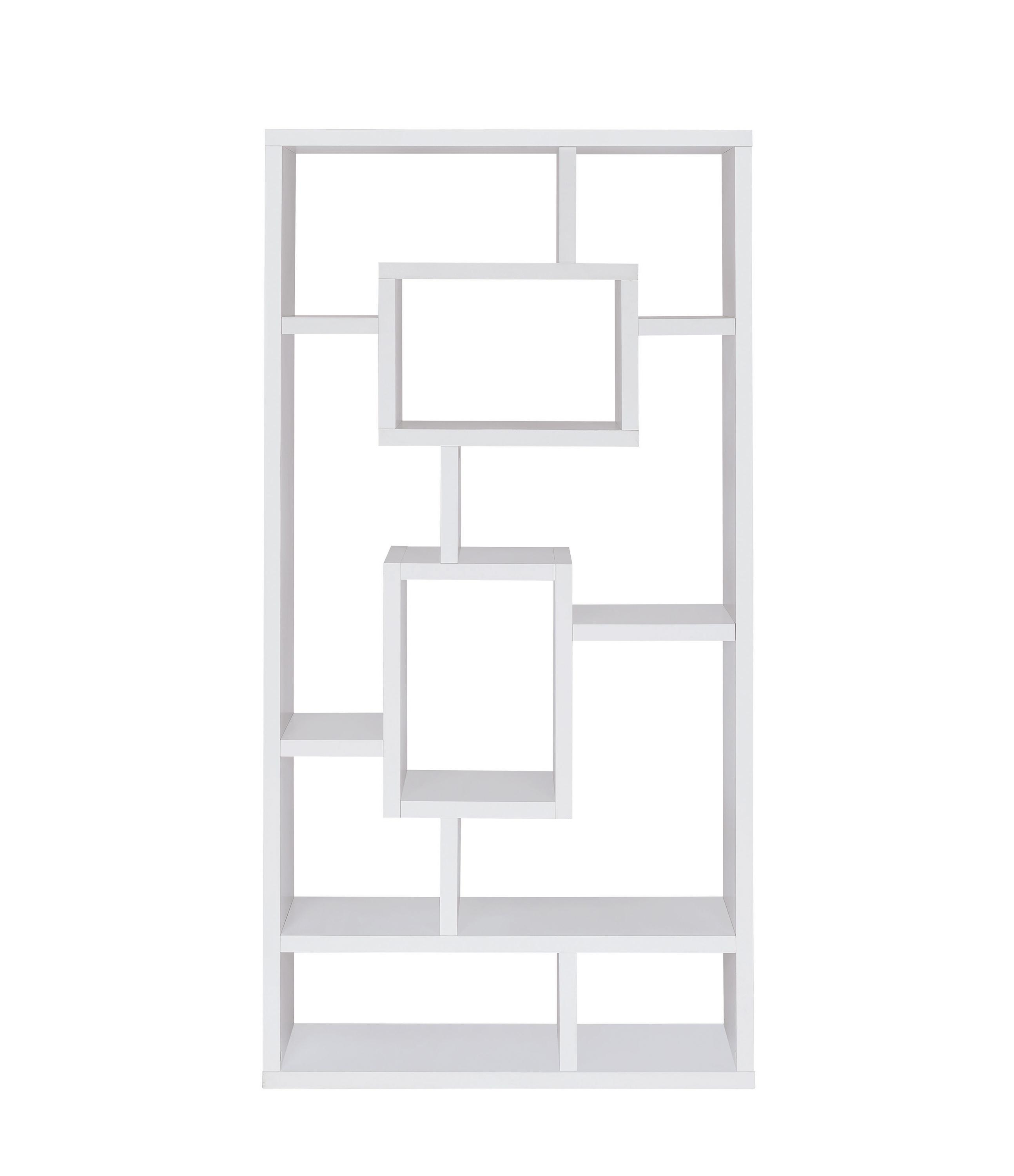 

    
Contemporary White Wood Bookcase Coaster 800157 Howie
