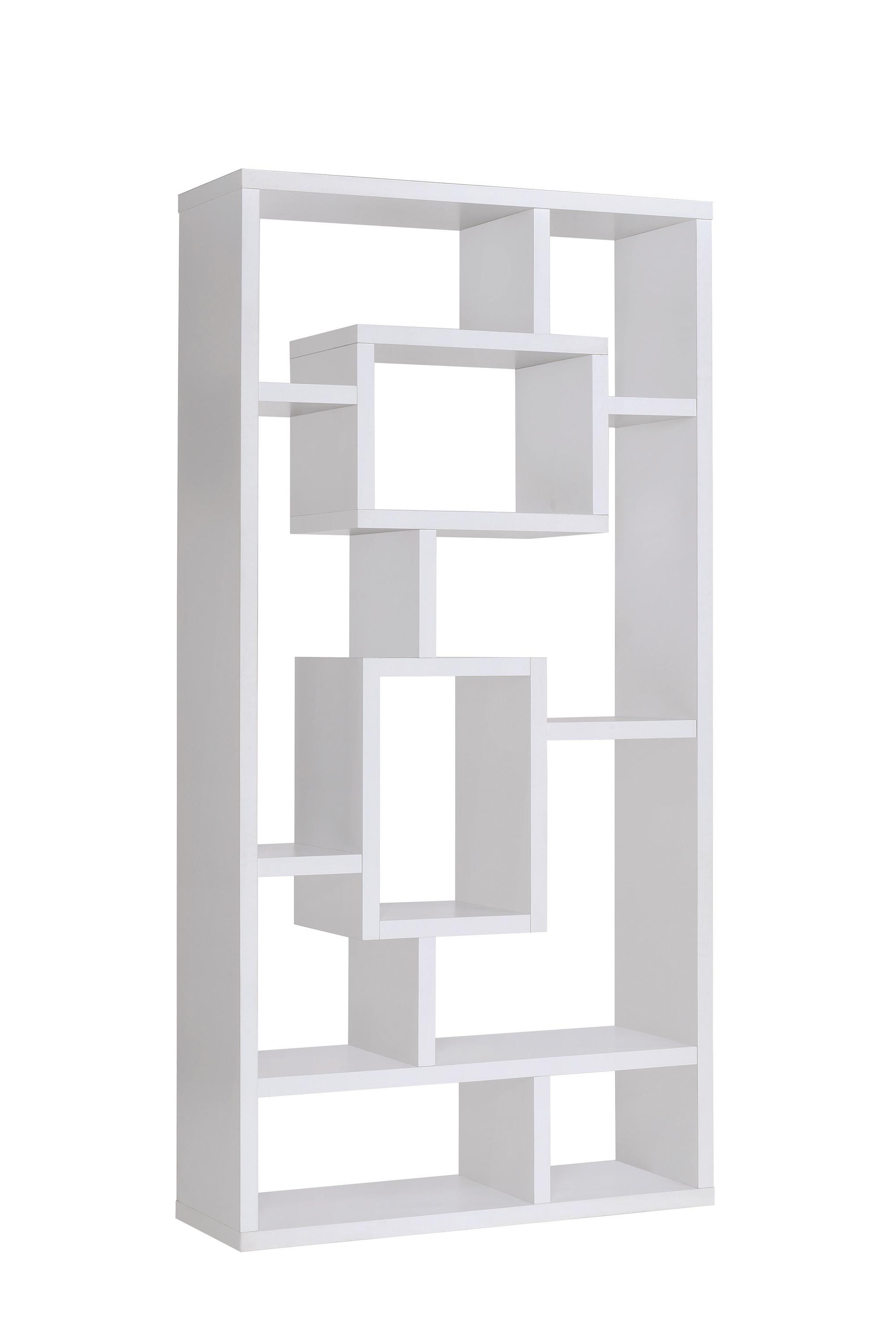 

    
Contemporary White Wood Bookcase Coaster 800157 Howie
