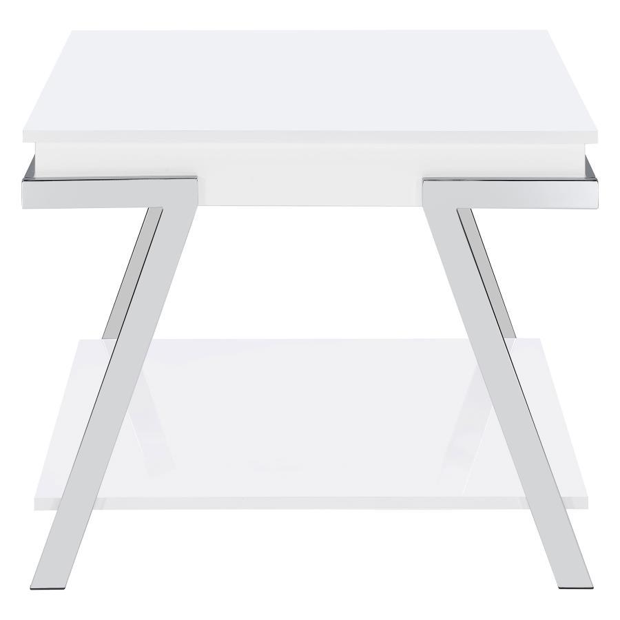 

    
Coaster Marcia End Table 708157-ET End Table Chrome/White 708157-ET
