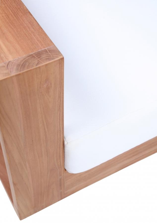 

    
353White-S Contemporary White Wood Fabric Patio Sofa Meridian Furniture Tulum 353White-S
