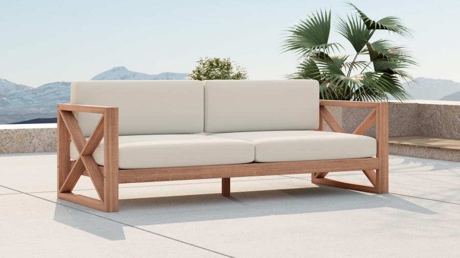 

    
Contemporary White Wood Fabric Patio Sofa Set-2PCS Meridian Furniture Anguilla 352White-S-2PCS
