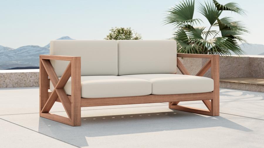 

    
 Photo  Contemporary White Wood Fabric Patio Sofa Set-2PCS Meridian Furniture Anguilla 352White-S-2PCS
