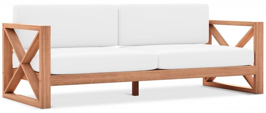 

    
Contemporary White Wood Fabric Patio Sofa Set-3PCS Meridian Furniture Anguilla 352White-S-3PCS
