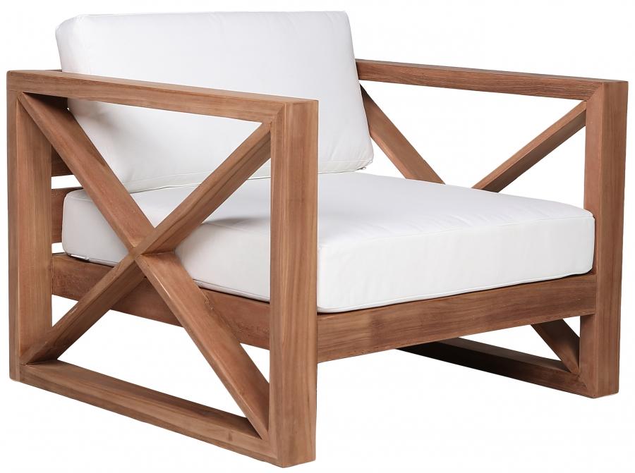 

    
 Shop  Contemporary White Wood Fabric Patio Sofa Set-3PCS Meridian Furniture Anguilla 352White-S-3PCS
