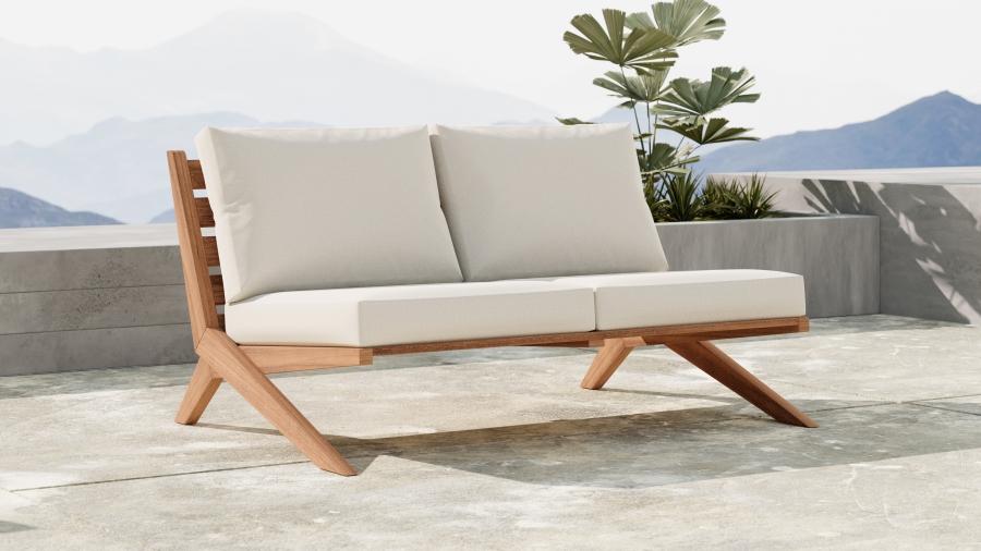 

    
Contemporary White Wood Fabric Patio Sofa Set 3PCS Meridian Furniture Tahiti 351White-S-3PCS
