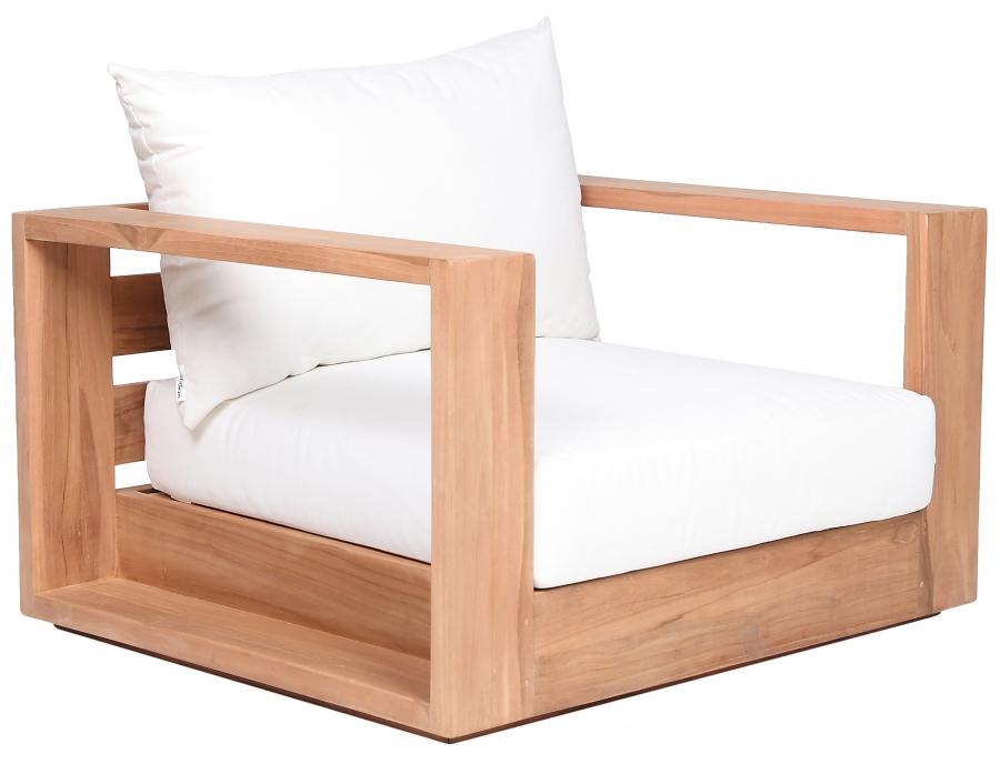 

    
 Shop  Contemporary White Wood Fabric Patio Sofa Set 3PCS Meridian Furniture Tulum 353White-S-3PCS
