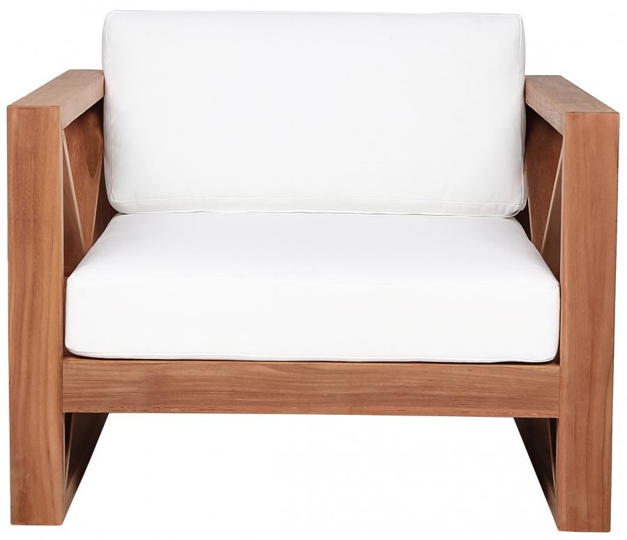 

    
 Shop  Contemporary White Wood Fabric Patio Sofa Set-4PCS Meridian Furniture Anguilla 352White-S-4PCS
