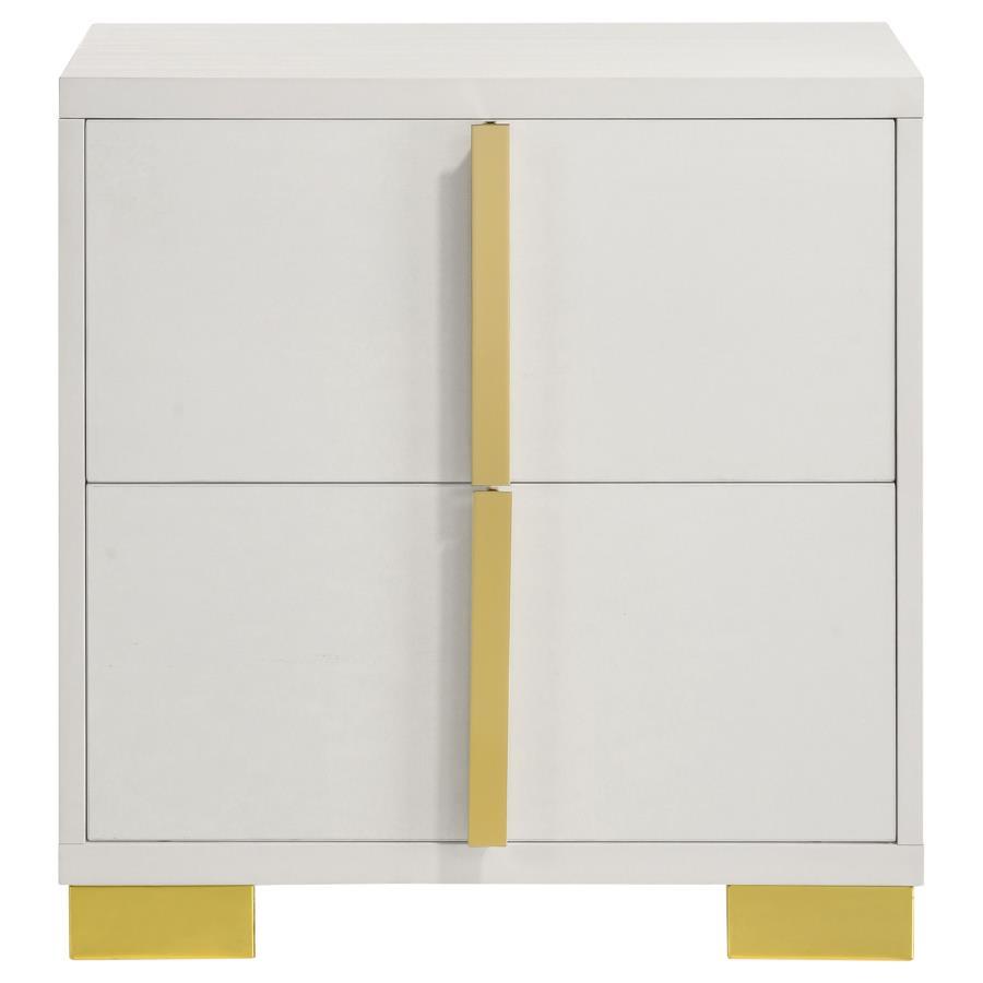 

    
 Shop  Contemporary White Wood Full Panel Bedroom Set 5PCS Coaster Marceline 222931F
