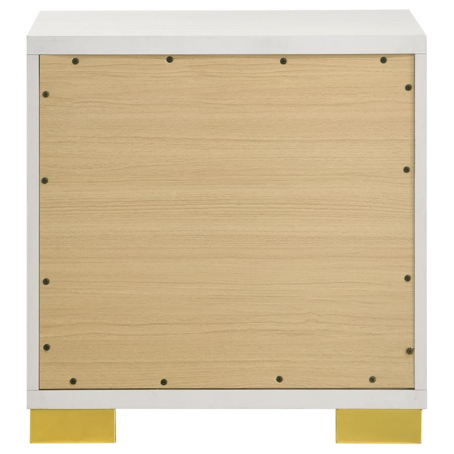 

    
Contemporary White Wood King Panel Bedroom Set 3PCS Coaster Marceline 222931KE
