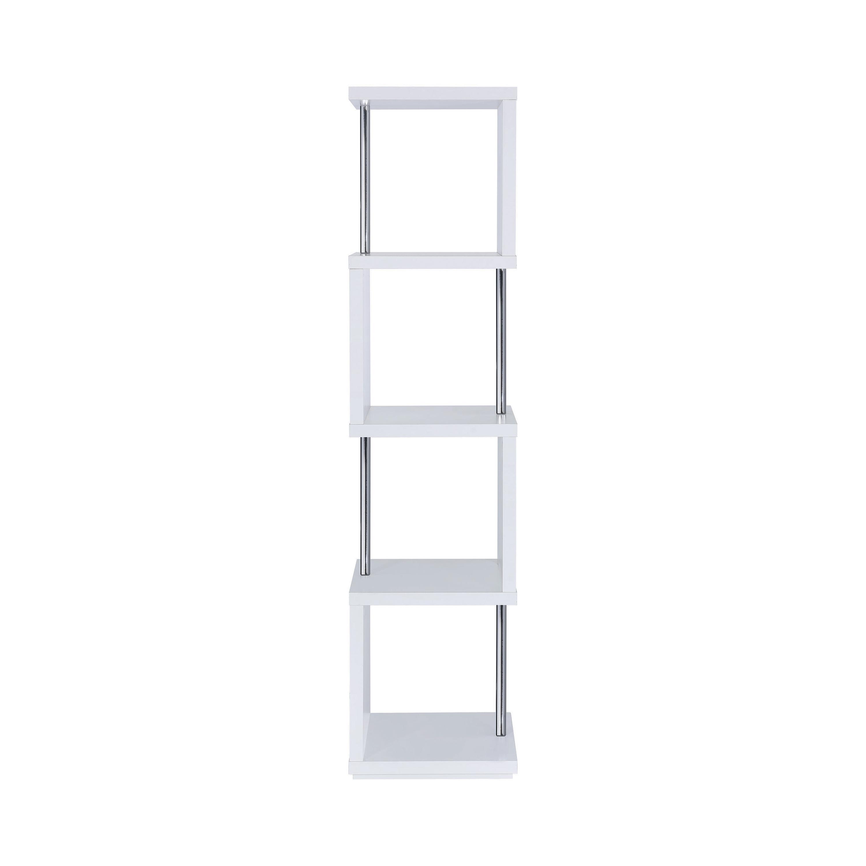 

    
Contemporary White Wood & Metal Bookcase Coaster 801418 Baxter
