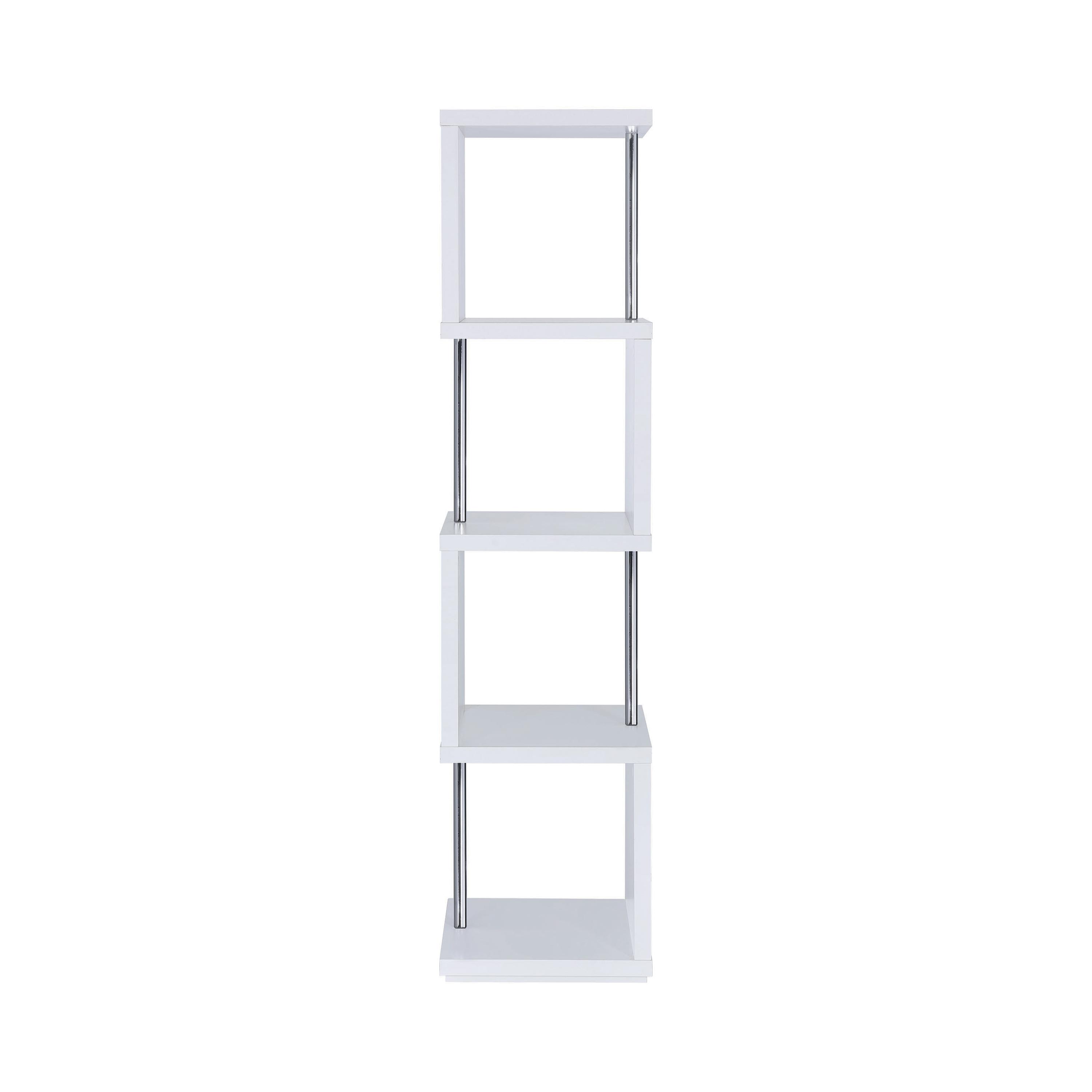 

    
Contemporary White Wood & Metal Bookcase Coaster 801418 Baxter
