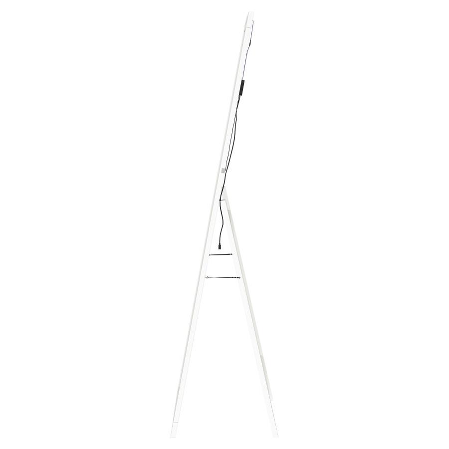 

    
960963-M Contemporary White Wood Standing Mirror Coaster Delfin 960963
