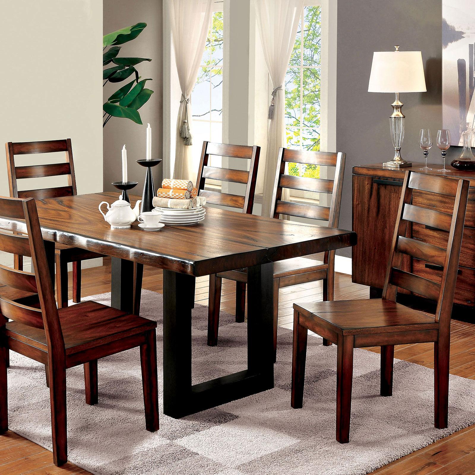 Modern Dining Table MADDISON CM3606T CM3606T in Brown 