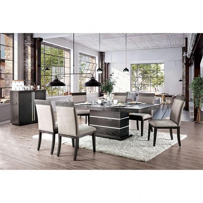 

    
Beige & Espresso Solid Wood Dining Table MODOC CM3337T FOA Transitional
