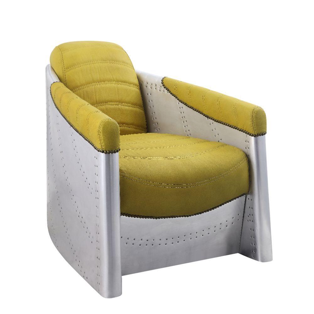 

    
Contemporary Yellow Leather Chair Acme Brancaster 59624-С
