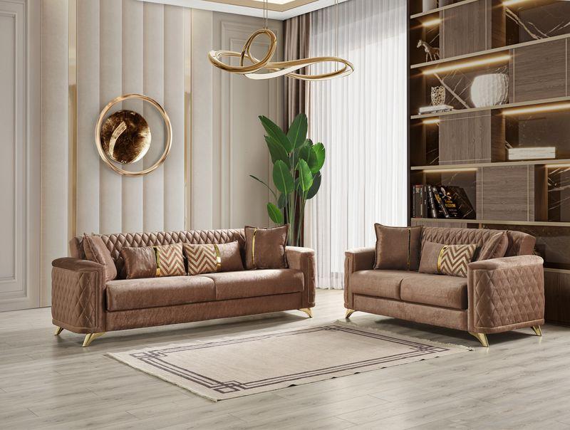 

    
Copper Velvet 2 Piece Living Room Set Luna Galaxy Home Modern
