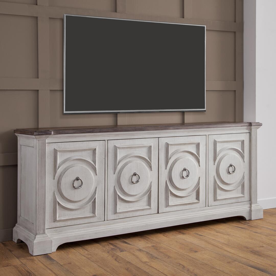 

    
Cottage Antique White Finish 84" Entertainment Console BRIGHTEN American Woodcrafters
