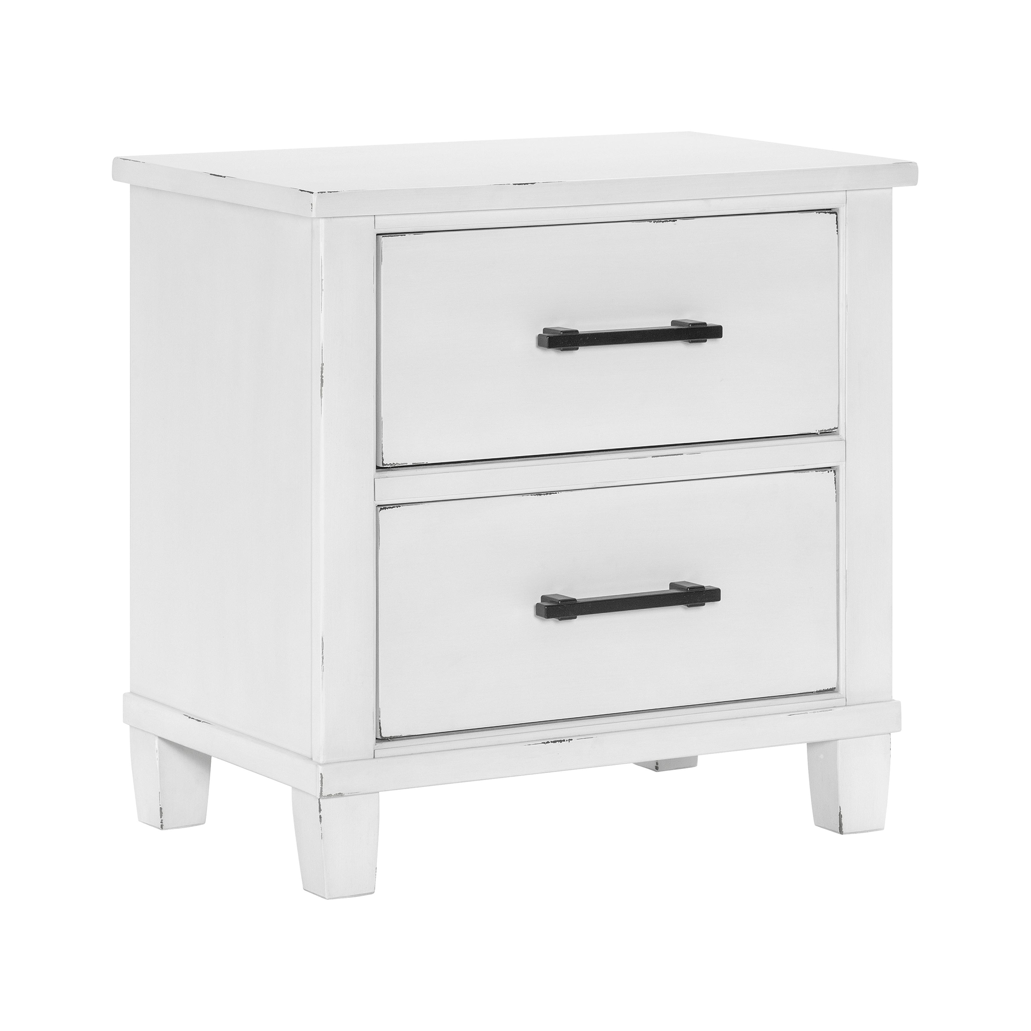 

    
Cottage Antique White Wood Nightstand Homelegance Laurelville Collection 1447-4-N
