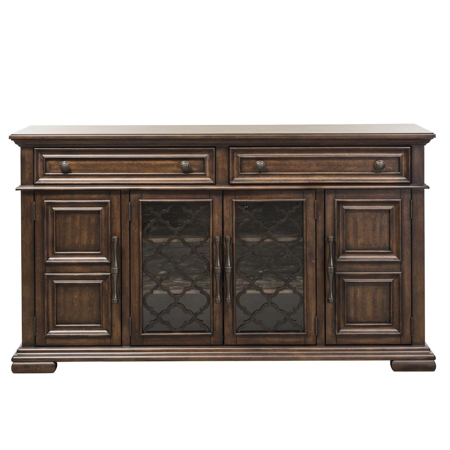 

    
Cordovan Brown Finish Wood Buffet Lucca (535-DR) Liberty Furniture
