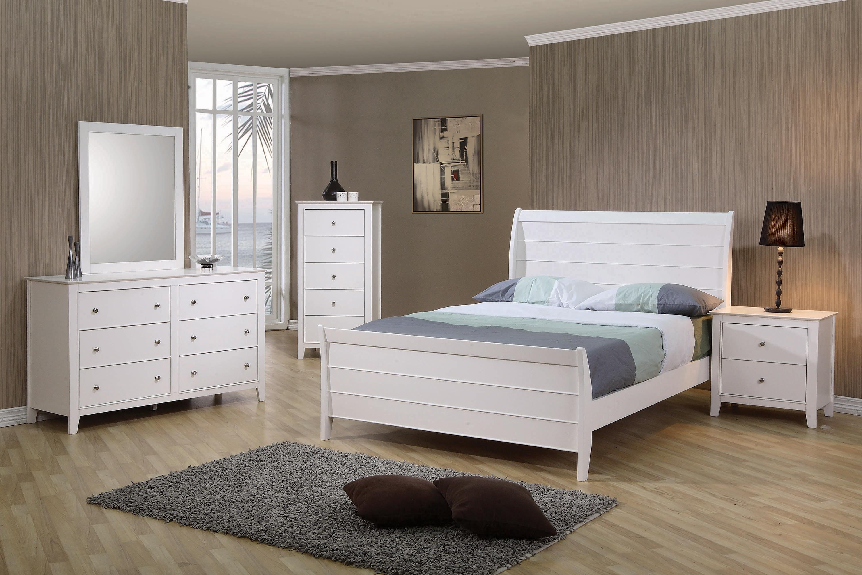

    
Cottage Buttermilk Tropical Hardwood Full Bedroom Set 5pcs Coaster 400231F-S5 Selena
