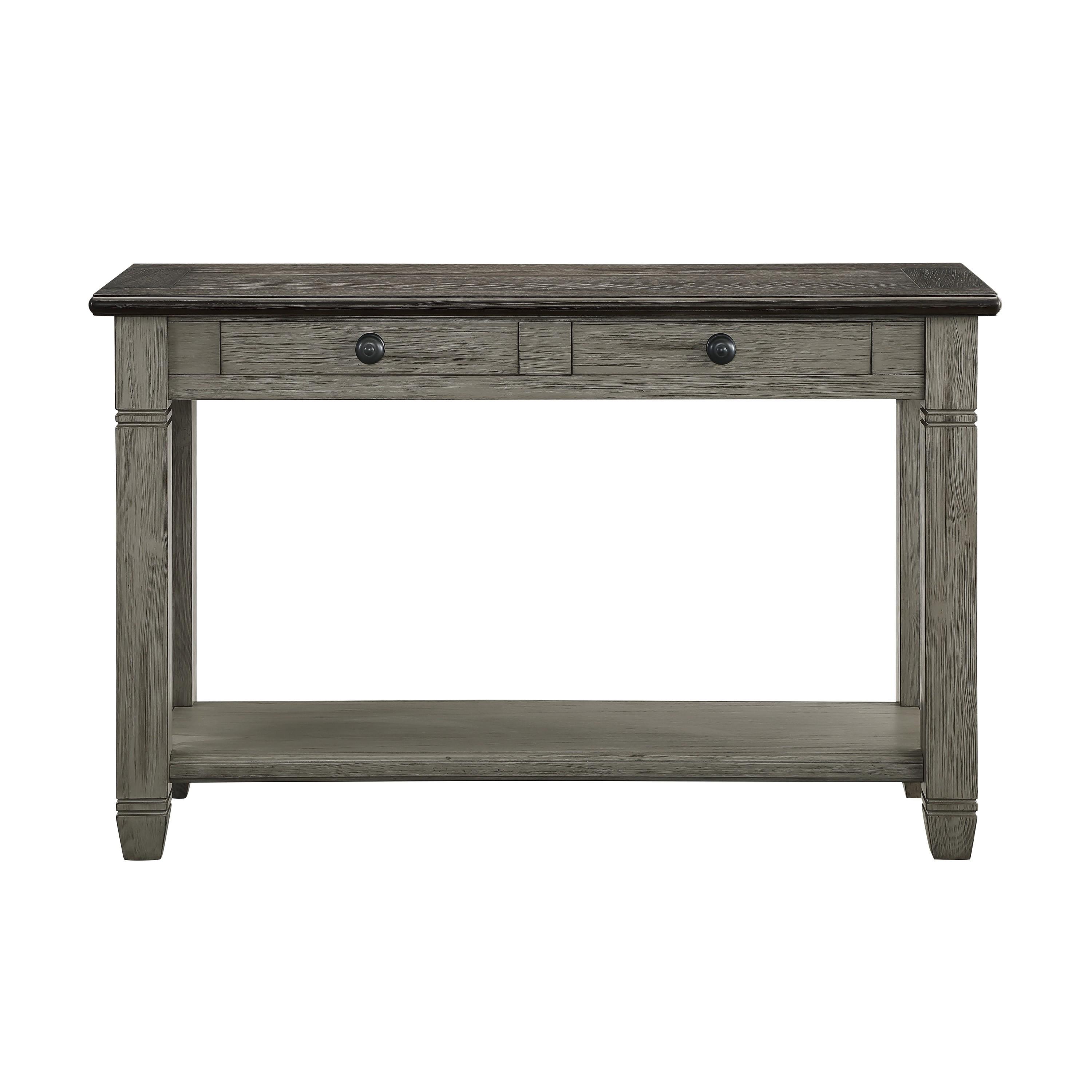 

    
Cottage Coffee & Antique Gray Wood Sofa Table Homelegance 5627GY-05 Granby
