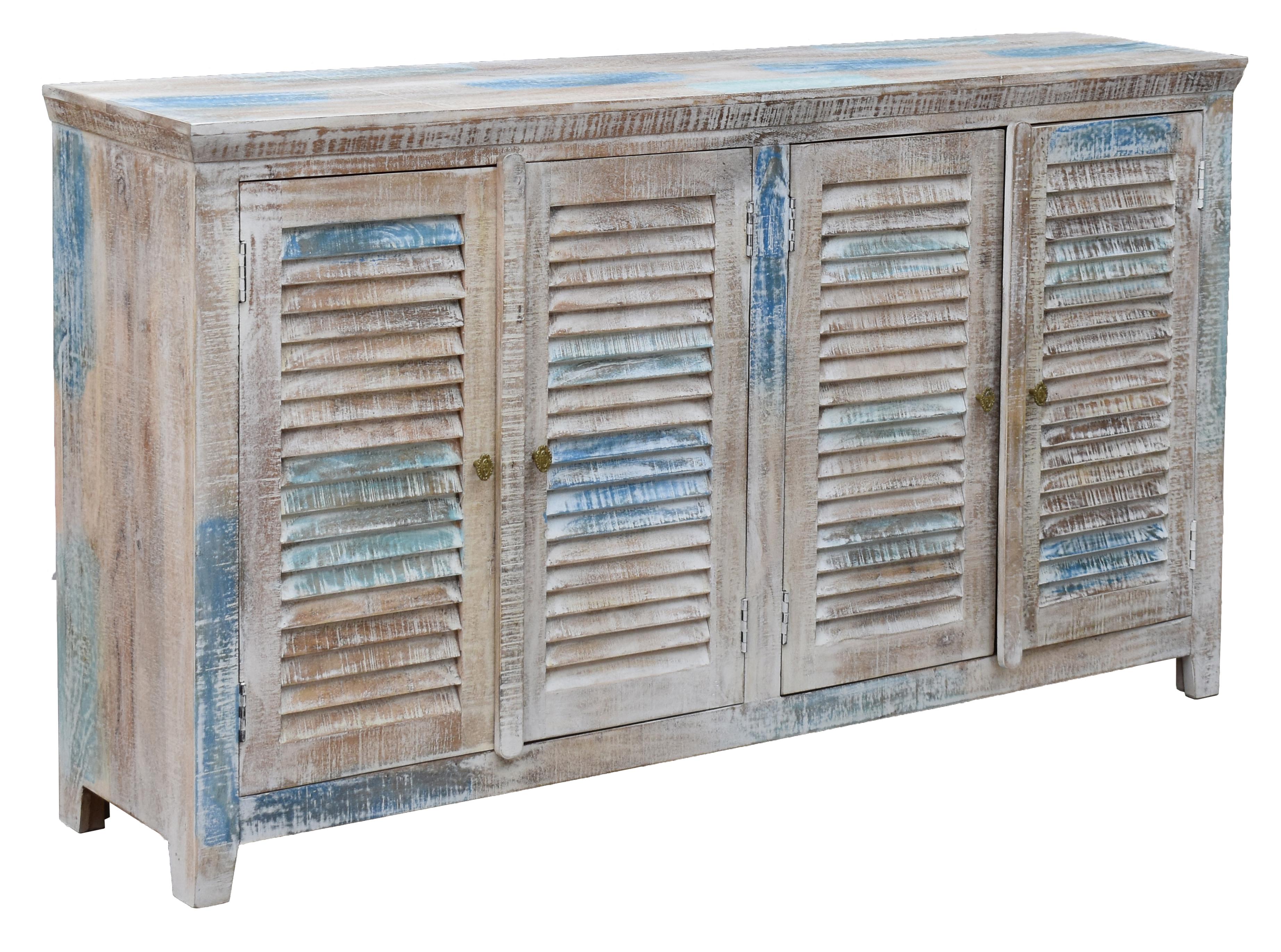 

    
Cottage Distressed Blue Solid Wood Shutter Sideboard JAIPUR HOME BKI-82156 Telma
