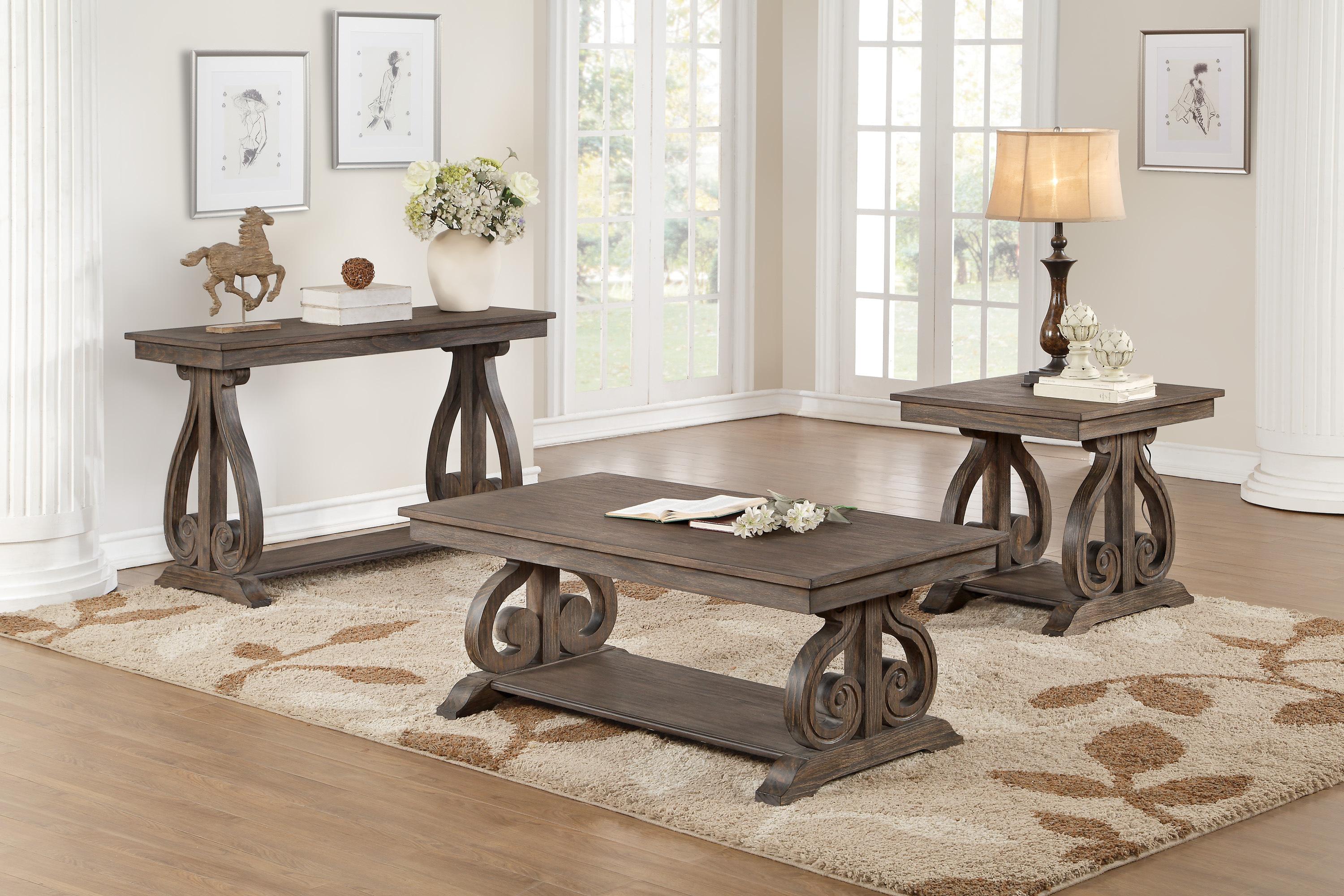 Cottage Occasional Table Set 5438-3PC Toulon 5438-3PC in Dark Oak 