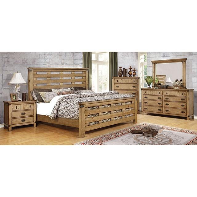 

    
Furniture of America Avantgarde California King Panel Bed CM7448-CK Panel Bed Elm CM7448-CK
