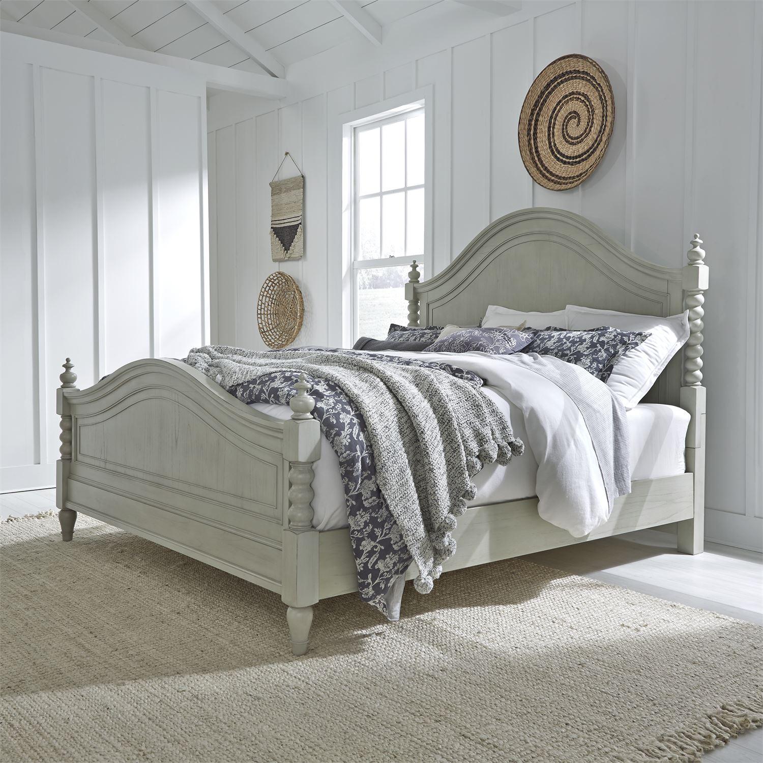 

    
Cottage Gray Wood Queen Poster Bed Harbor View III (731-BR) Liberty Furniture
