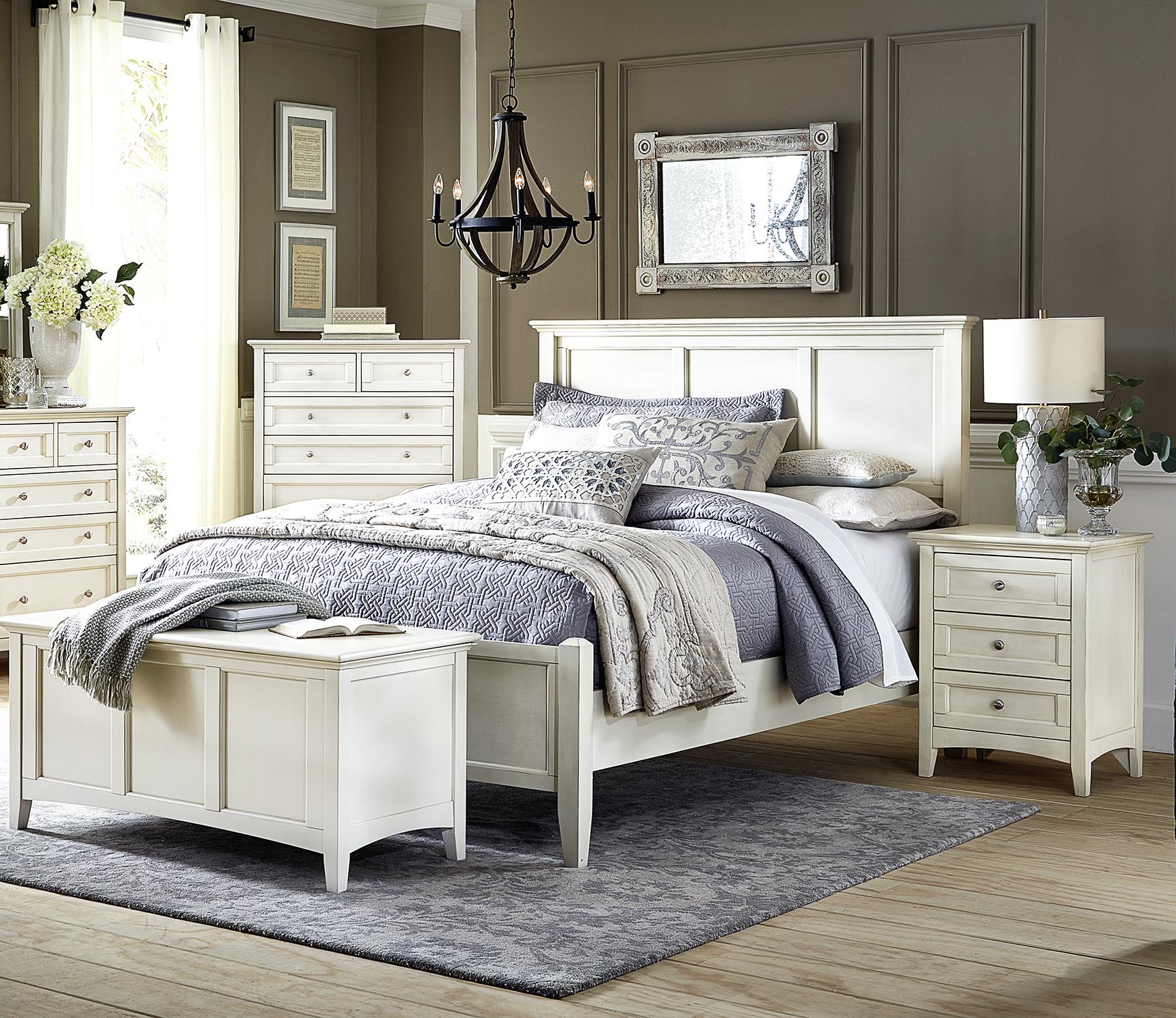 

    
Cottage Queen Panel Bed in White Linen NRLWT5030 A-America Northlake
