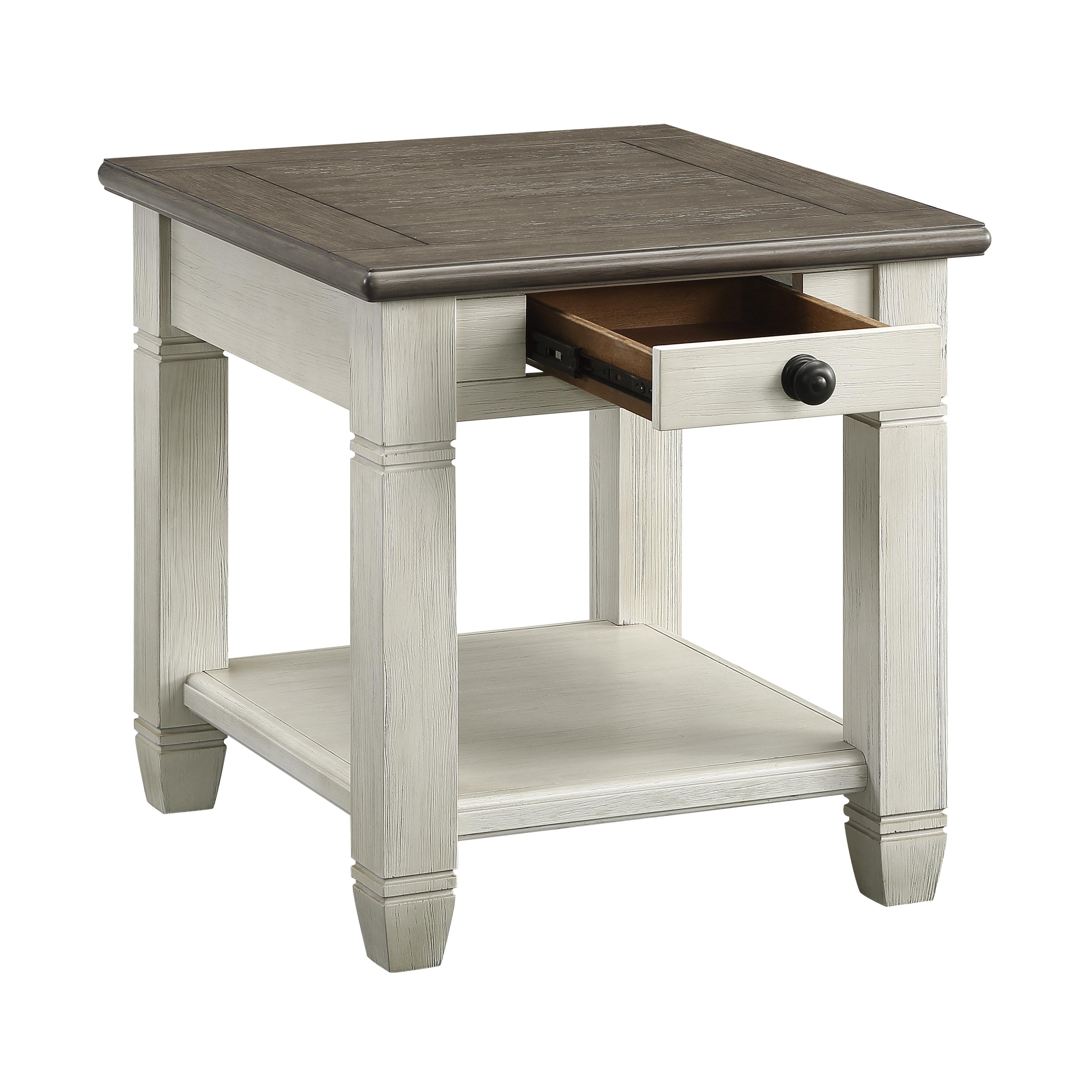 

    
Homelegance 5627NW-04 Granby End Table Antique White/Brown 5627NW-04
