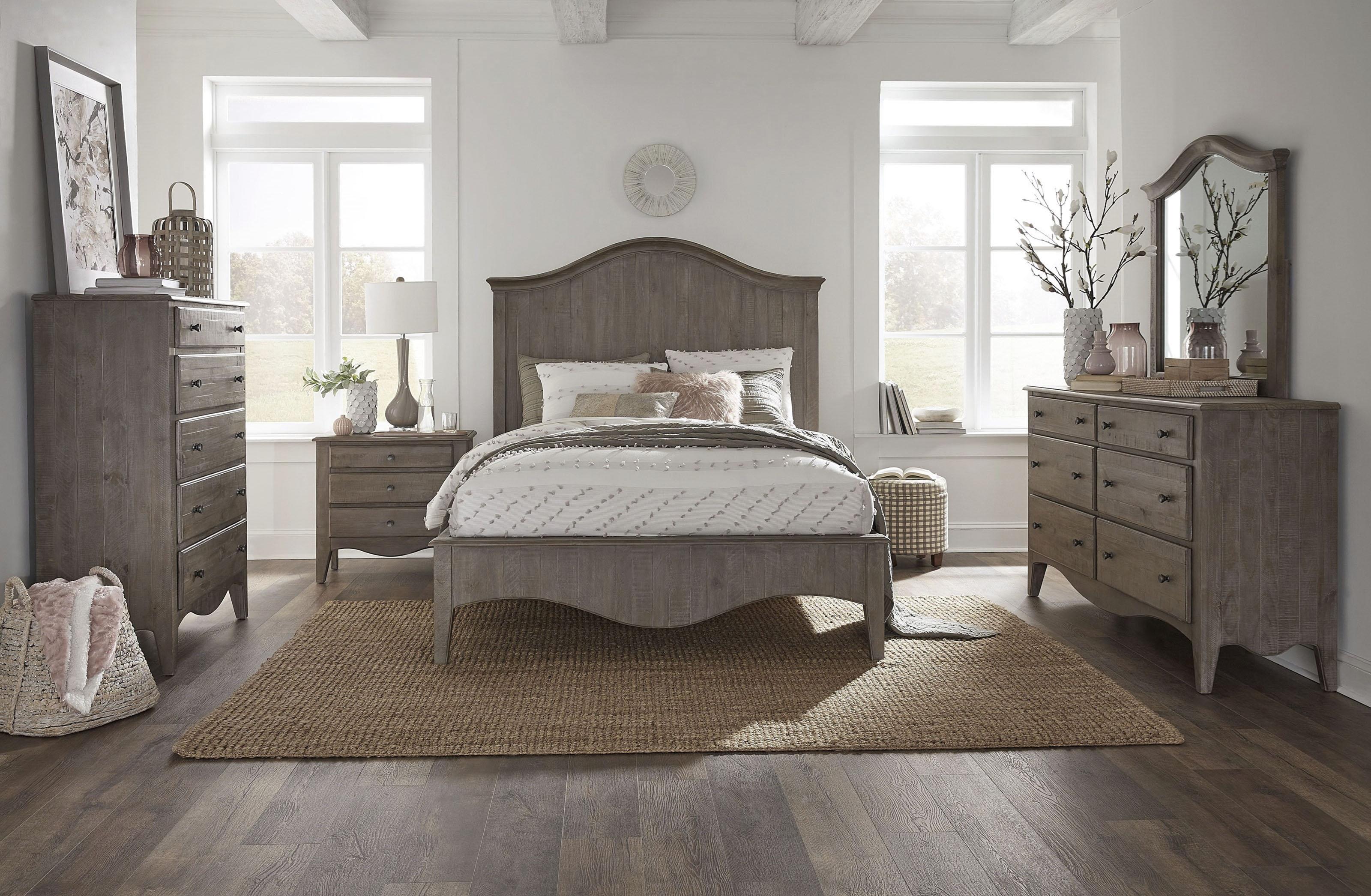

    
Cottage Style Camel Platform King Bedroom Set 5Pcs w/Chest ELLA by Modus Furniture
