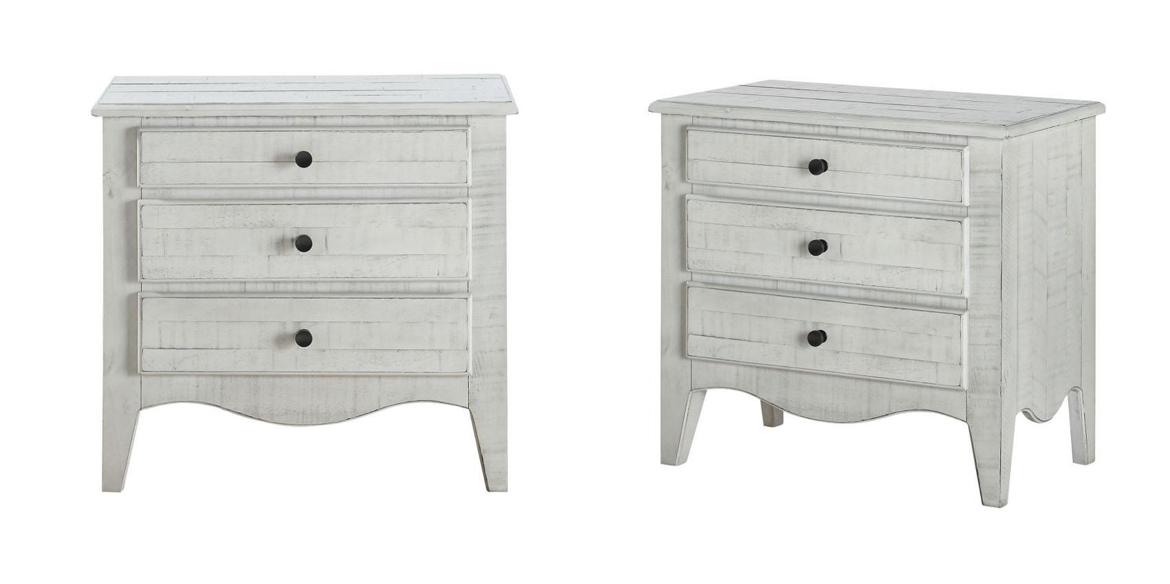 

    
Cottage Style Off-White Finish Nightstand Set 2Pc ELLA WHITE by Modus Furniture
