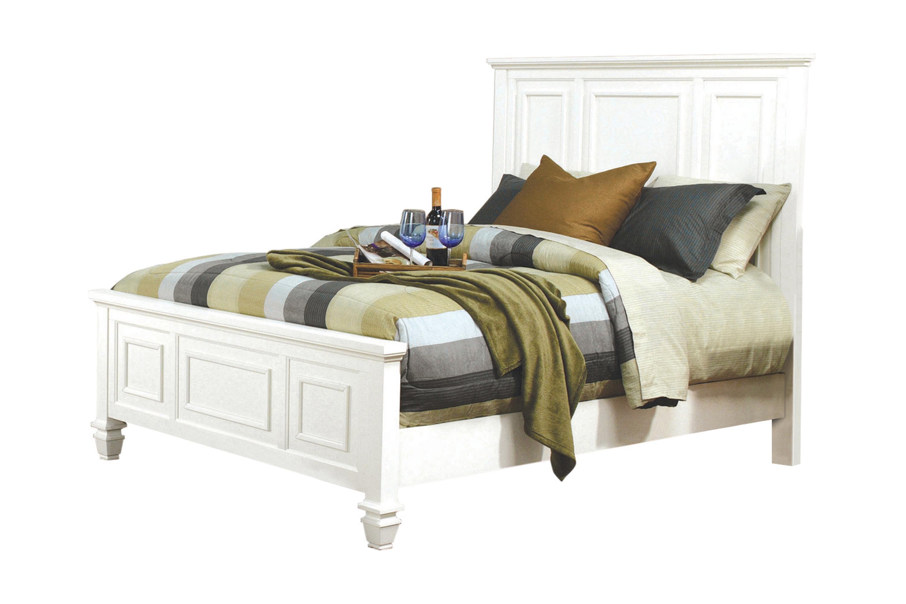 

    
Cottage White Solid Wood CAL Bed Coaster 201301KW Sandy Beach
