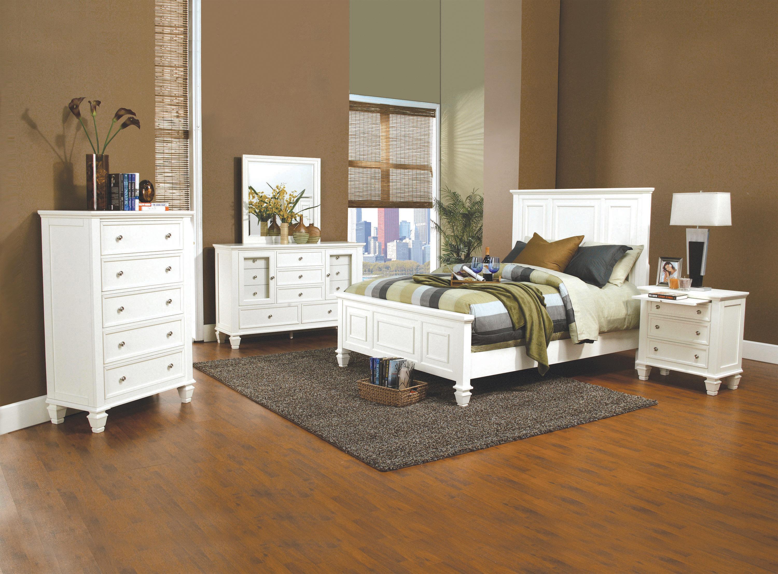 

    
Cottage White Solid Wood Queen Bedroom Set 3pcs Coaster 201301Q Sandy Beach

