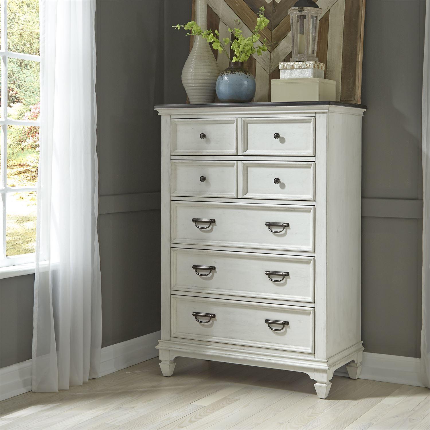 

    
Cottage White Wood Bachelor Chest Allyson Park (417-BR) Liberty Furniture

