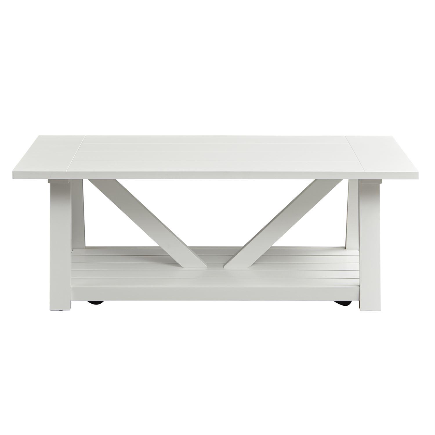 

    
Cottage White Wood Coffee Table Summer House (607-OT) Liberty Furniture
