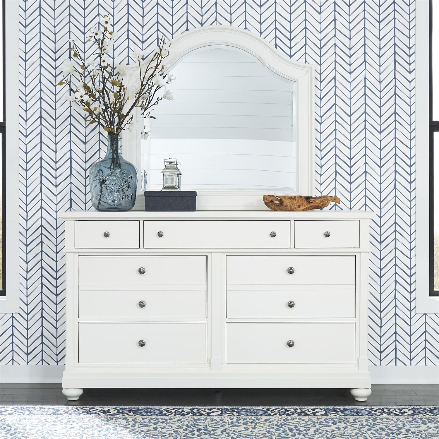 

    
Cottage White Wood Combo Dresser & Mirror Harbor View II 631-BR-DM Liberty Furniture
