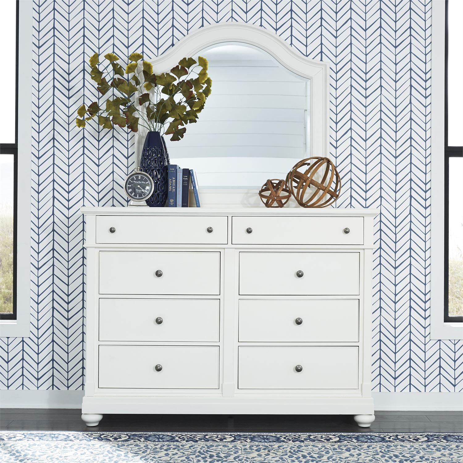

    
Cottage White Wood Opt Dresser & Mirror Harbor View II 631-BR-ODM Liberty Furniture

