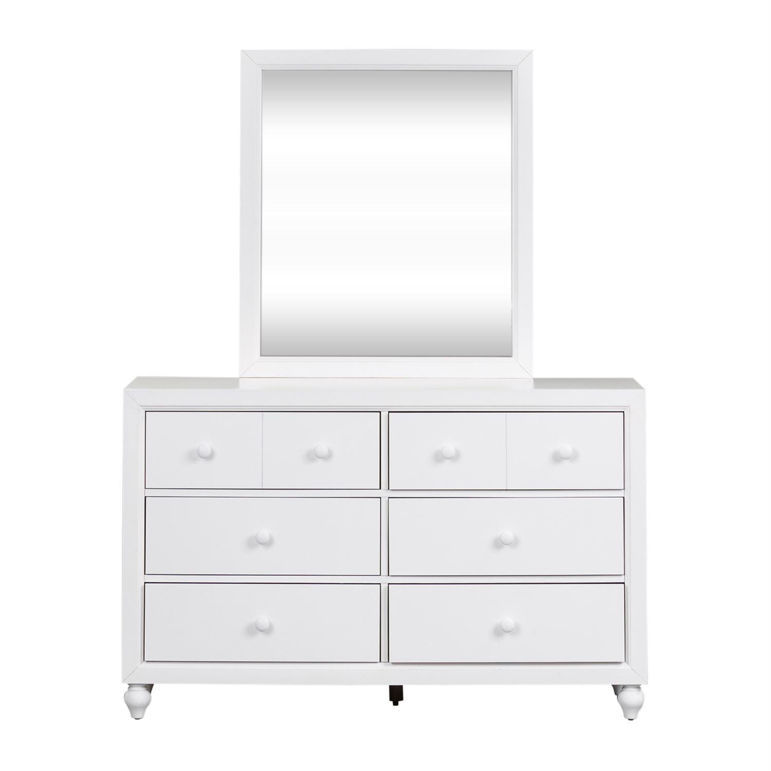Cottage Combo Dresser Cottage View  (523-YBR) Combo Dresser 523-YBR-DM in White 