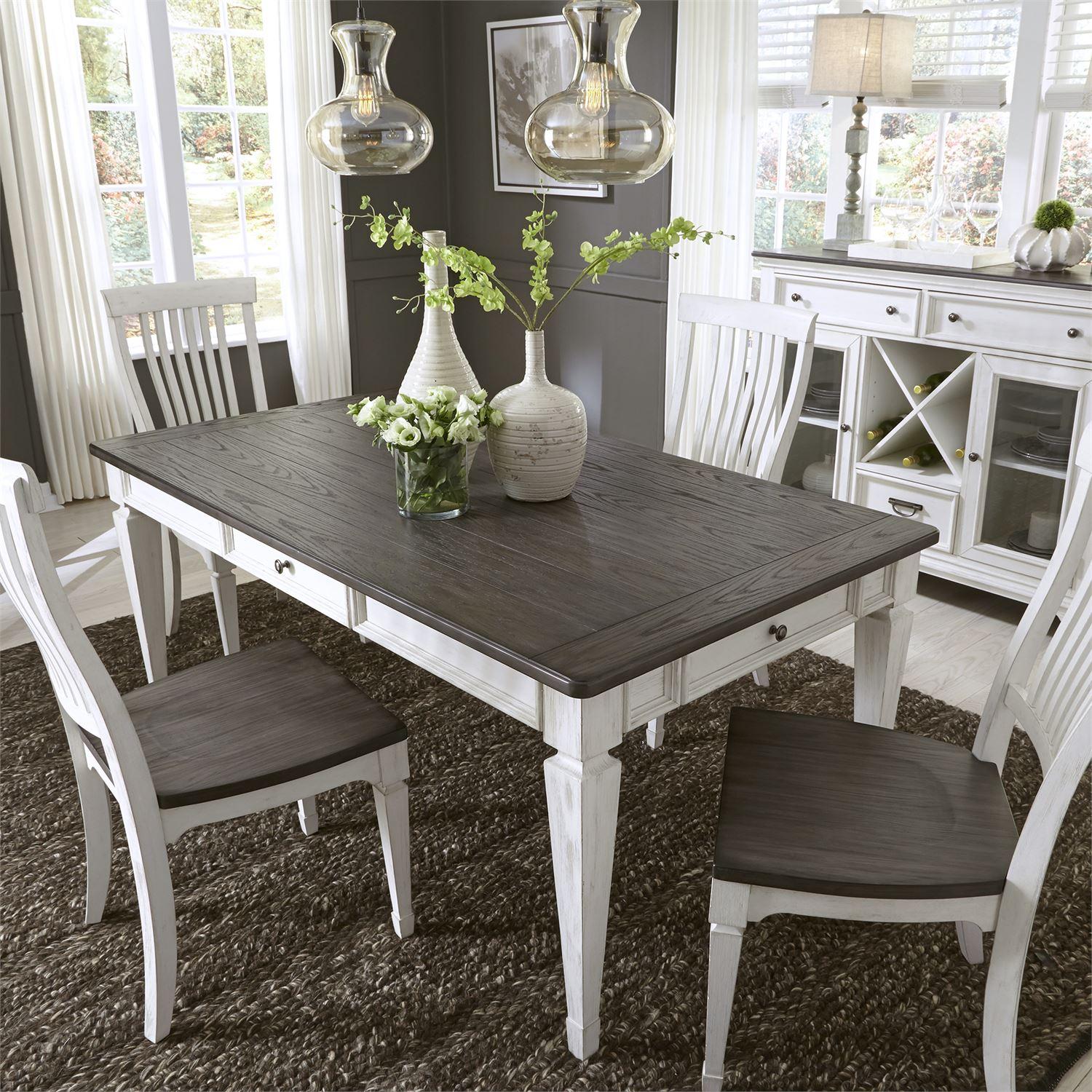 

    
Cottage White Wood Dining Table Allyson Park 417-T4072 Liberty Furniture
